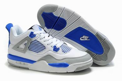 Air Jordan IV (4) Kids White Blue