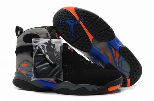 Air Jordan VIII (8) Black Grey Blue Orange