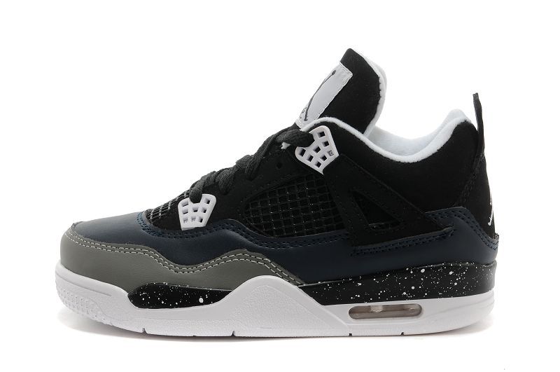 Air Jordan IV (4) Kids Black Grey