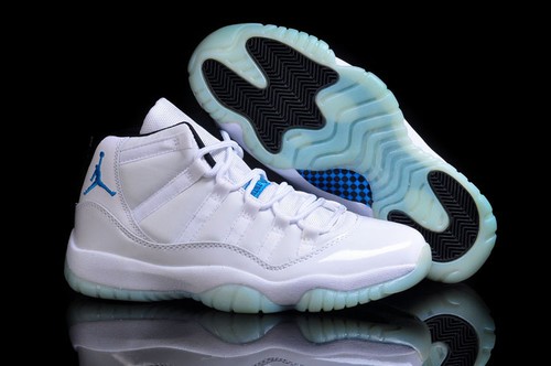 Jordan XI White/Blue Columbia-Black