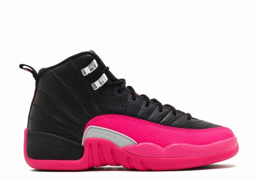 Air Jordan XII (12) Black Pink Kids-38