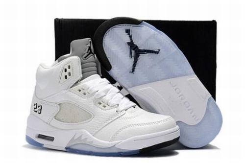 Air Jordan V (5) Kids White -20