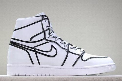 Retro Air Jordan 1 White Black-202