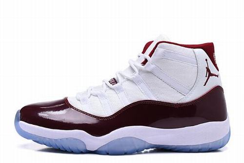 Air Jordan XI(11) White Wine Red-175