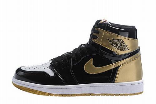 Air Jordan 1 Retro Gold Black White-218