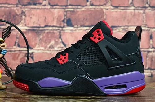 Retro Air Jordan IV(4) Kids Black Purple