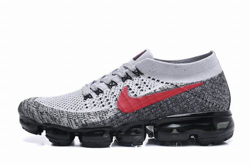 Air VaporMax Flyknit Grey Black Red-21