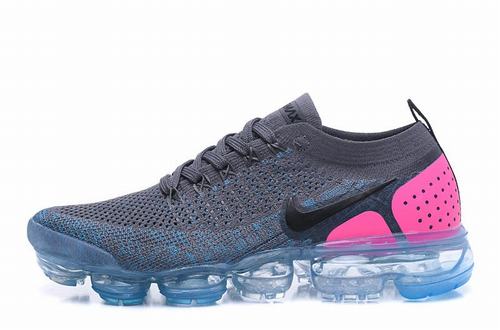 Air VaporMax Flyknit Grey Pink Black Women-18