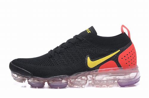 Air VaporMax Flyknit Black Red Gold Women-25