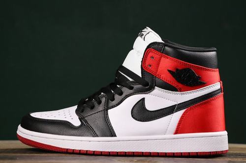 Air Jordan 1(1) Satin Black Toe Women-30