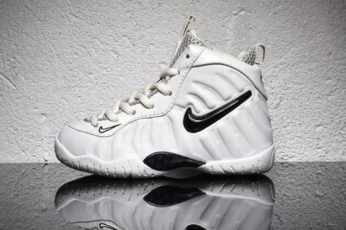 Air Foamposite Pro White Black Kids