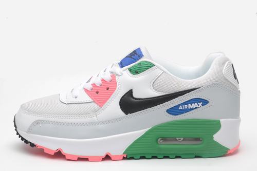 Air Max 90 White Black Green Pink Women