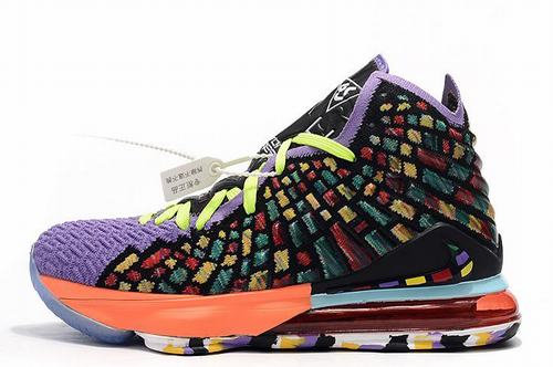 Lebron 17 Black Colorful Kids-03