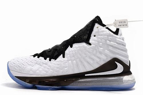 Lebron 17 White Black Kids-06