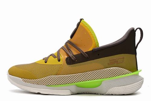 Under Armour Curry 7 Yellow Brown Green