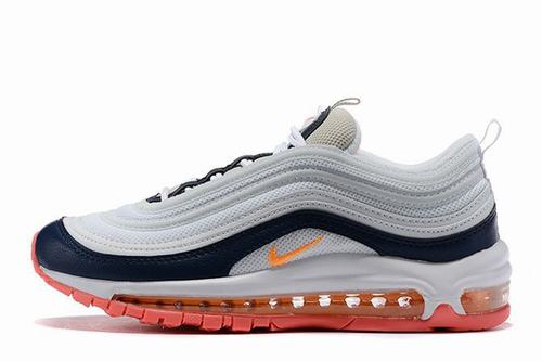 Air Max 97 Women White Navy Orange