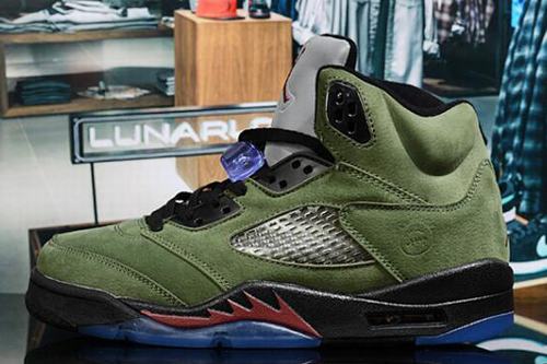 Retro Air Jordan 5 Army Green