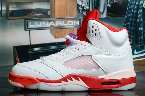 Air Jordan 5 Retro White Red