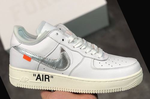 Air Force One Low OW White Silver-40