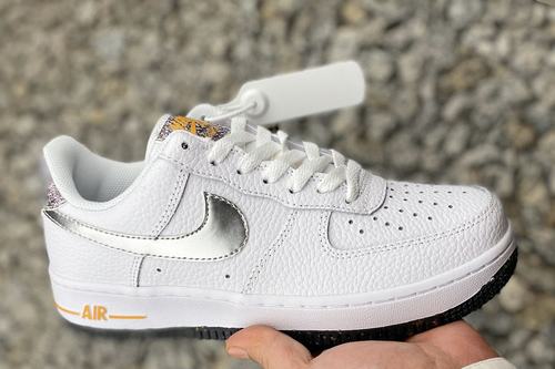 Air Force One Low White Silver-77