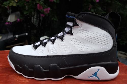 Retro Air Jordan 9 White Black Blue