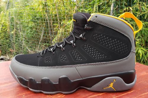 Retro Air Jordan 9 Black Grey Yellow