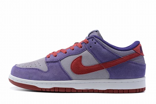 Dunk SB Low Purple Grey Wine Red