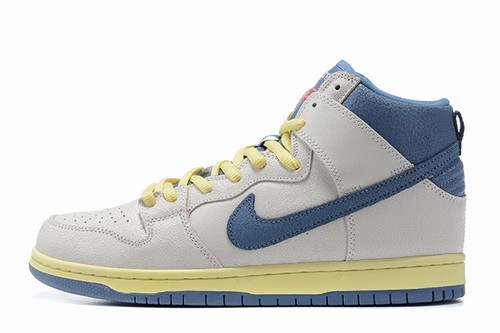 Dunk SB High Grey Blue Yellow