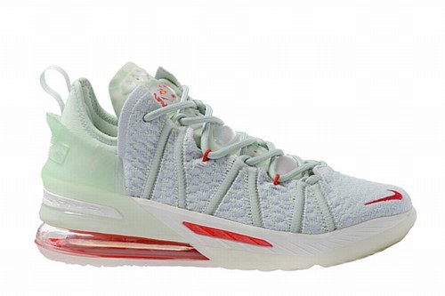 LeBron 18 Grey Green Red