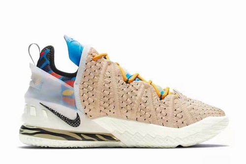 LeBron 18 Sand Yellow Blue Black