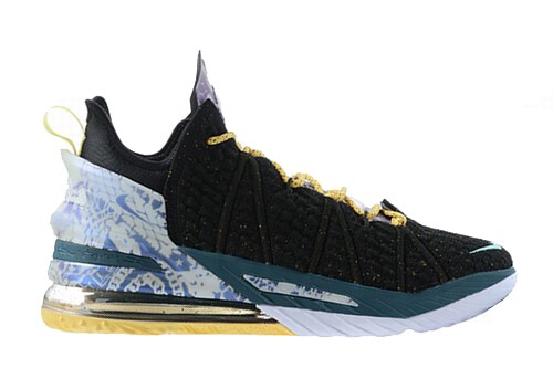 LeBron 18 Black Blue Yellow Purple