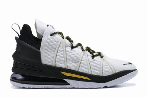 LeBron 18 White Black Gold