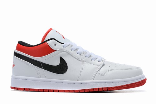 Retro Air Jordan 1 White Red Black Low