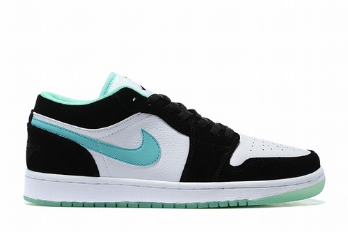 Air Jordan 1 White Black Green Low