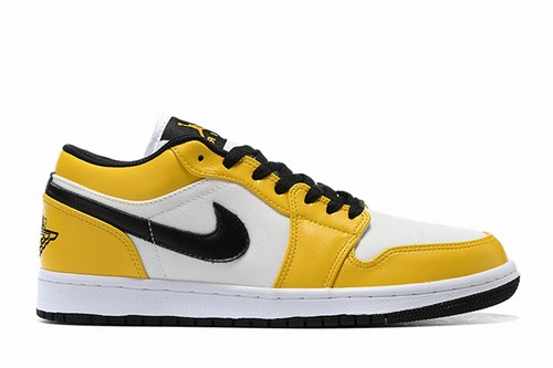 Air Jordan 1 White Yellow Black Low