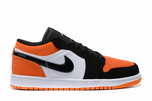 Air Jordan 1 White Black Orange Low