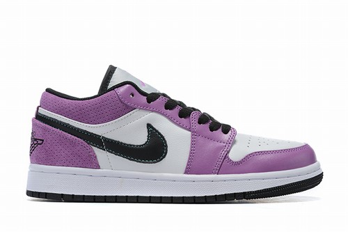 Air Jordan I (1) Purple White Black Low GS