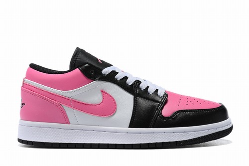 Air Jordan I (1) White Black Pink Low GS