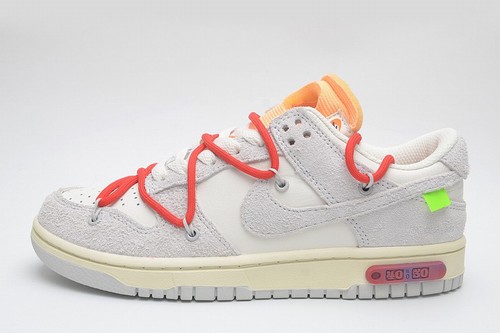 OW x Dunk SB Low THE 50 Grey Orange GS