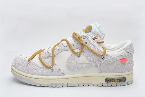 OW x Dunk SB Low THE 50 Grey Yellow GS