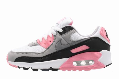 Air Max 90 White Grey Black Pink Women