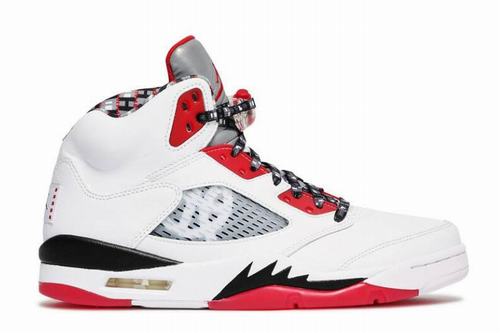 Air Jordan 5 Quai 54 Retro White Red