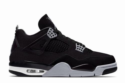 Retro Air Jordan 4 Black Canvas