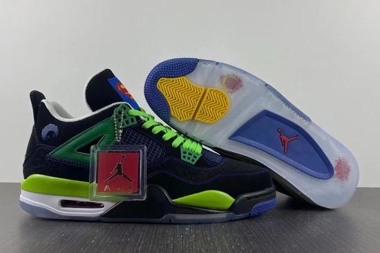 Air Jordan 4 Retro Black Green Blue