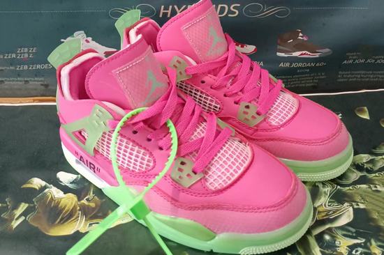 Retro Air Jordan 4 Pink Green GS