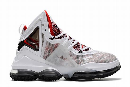 LeBron 19 White Black Red