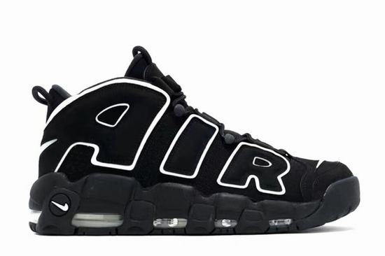 Air More Uptempo Black White Women