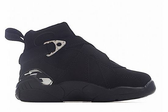 Retro Air Jordan 8 Kids Black Grey