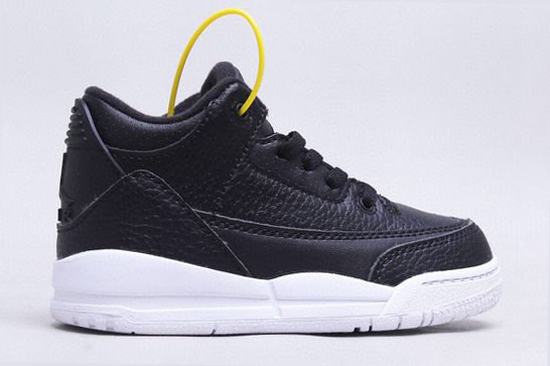 Retro Air Jordan 3 Black White Kids