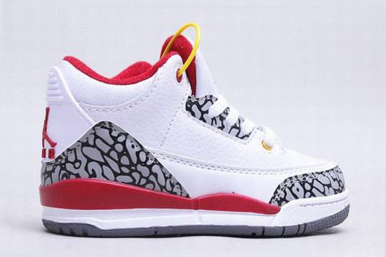 Retro Air Jordan 3 Cardinal Red Kids